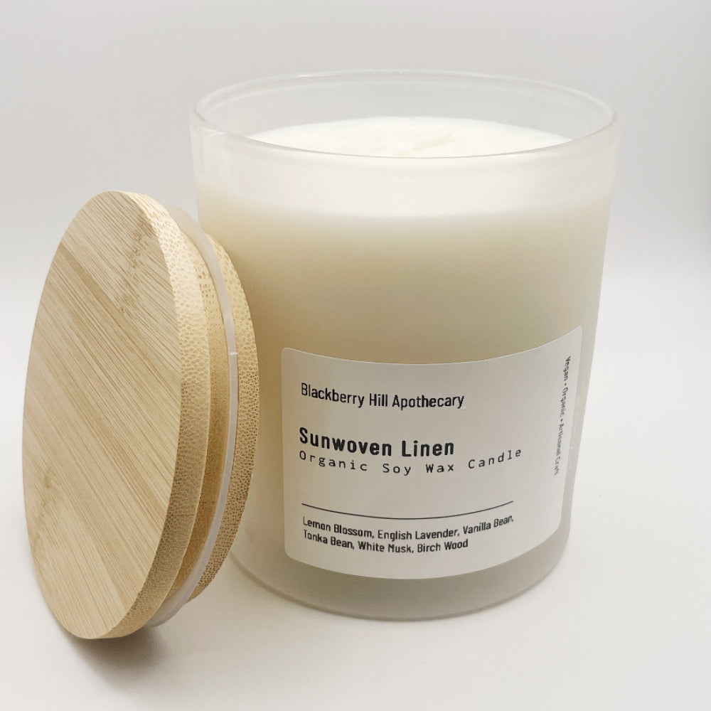 Sunwoven Linen Scent Soy Wax Candle