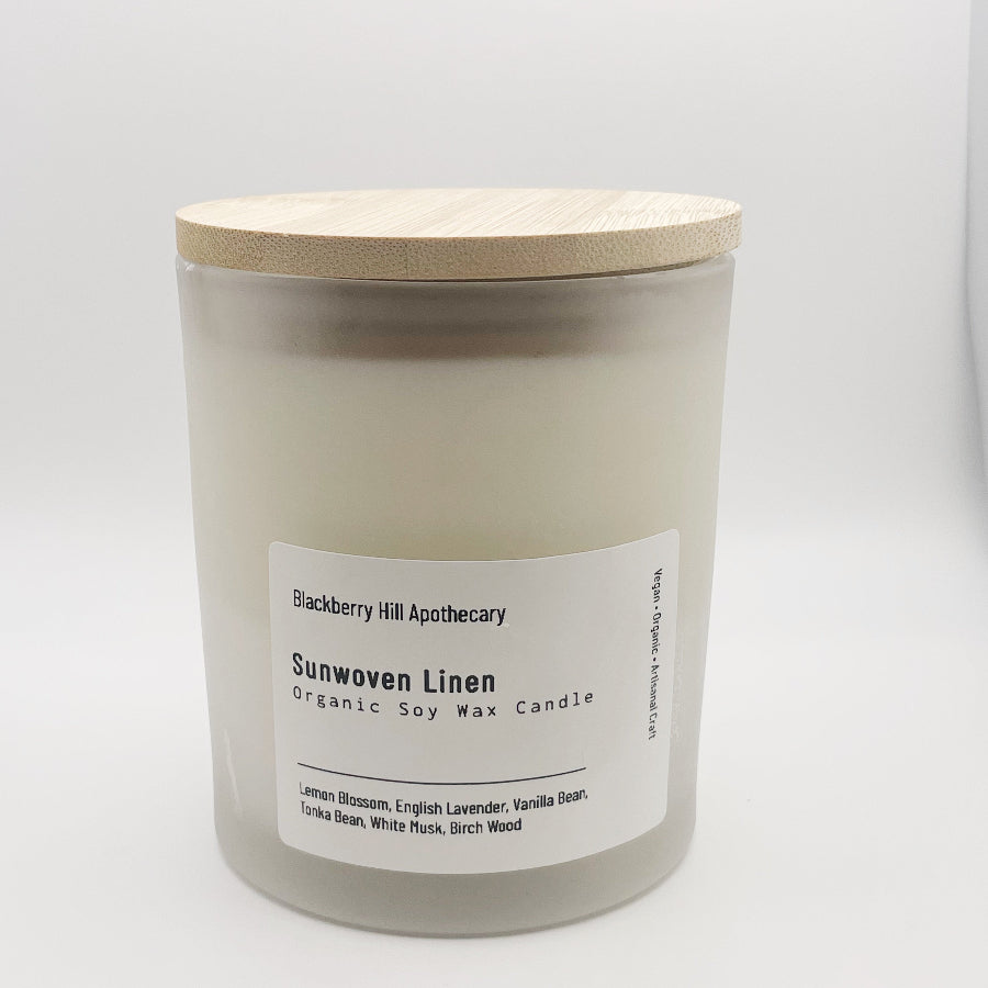 Sunwoven Linen Candle